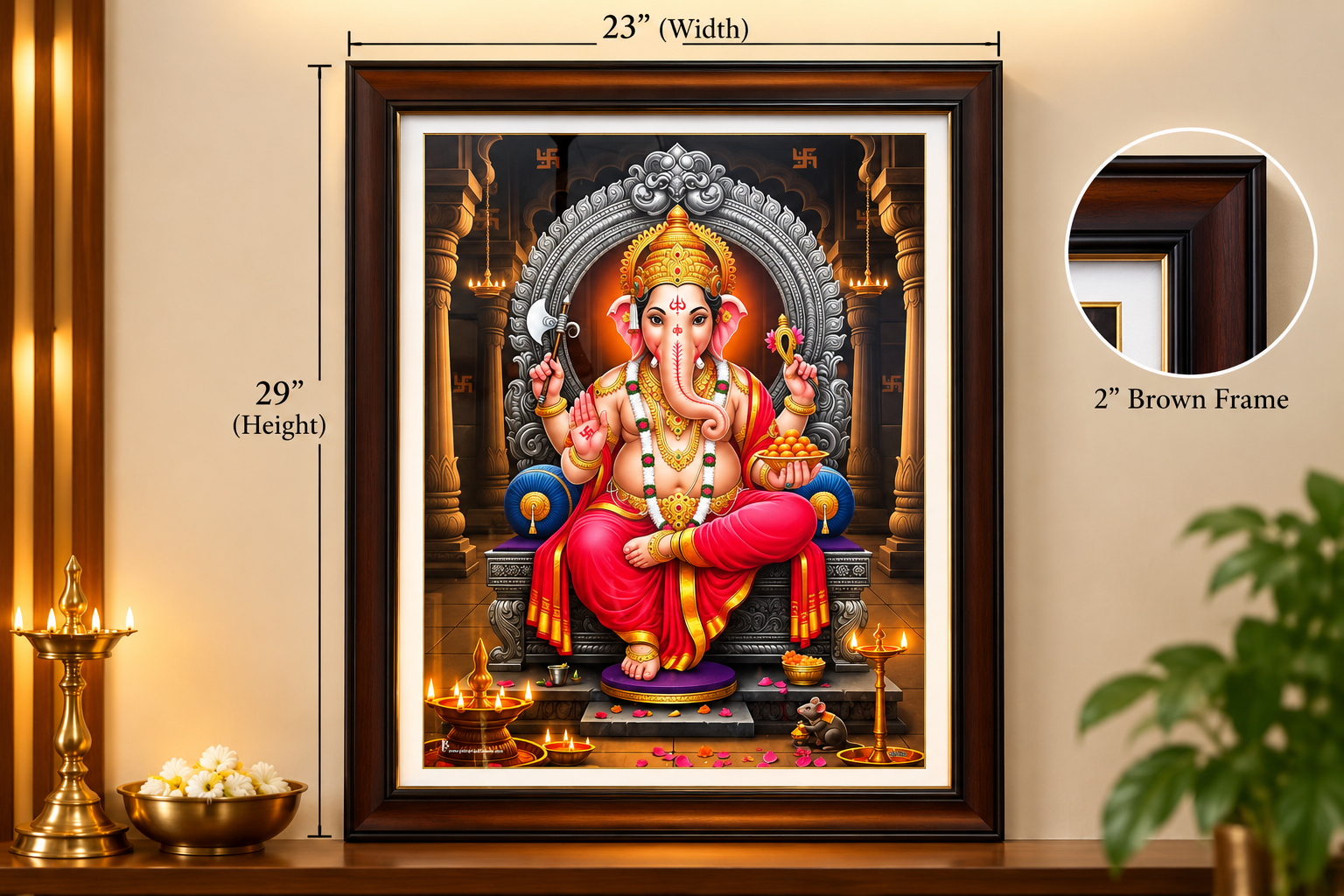Ganesh and Custom Gods Photo Frame framed print