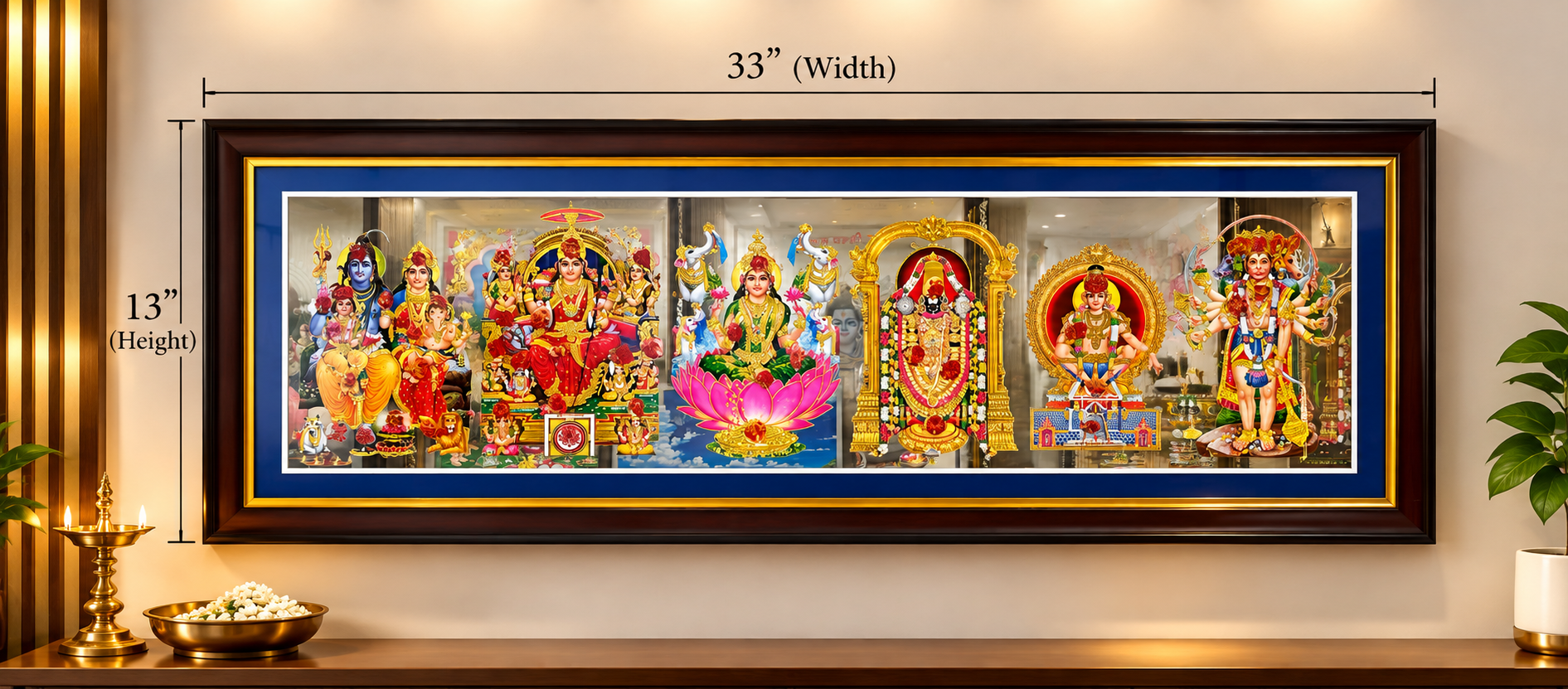 Customized Gods Frame – Mirror Double Glass Work framed print