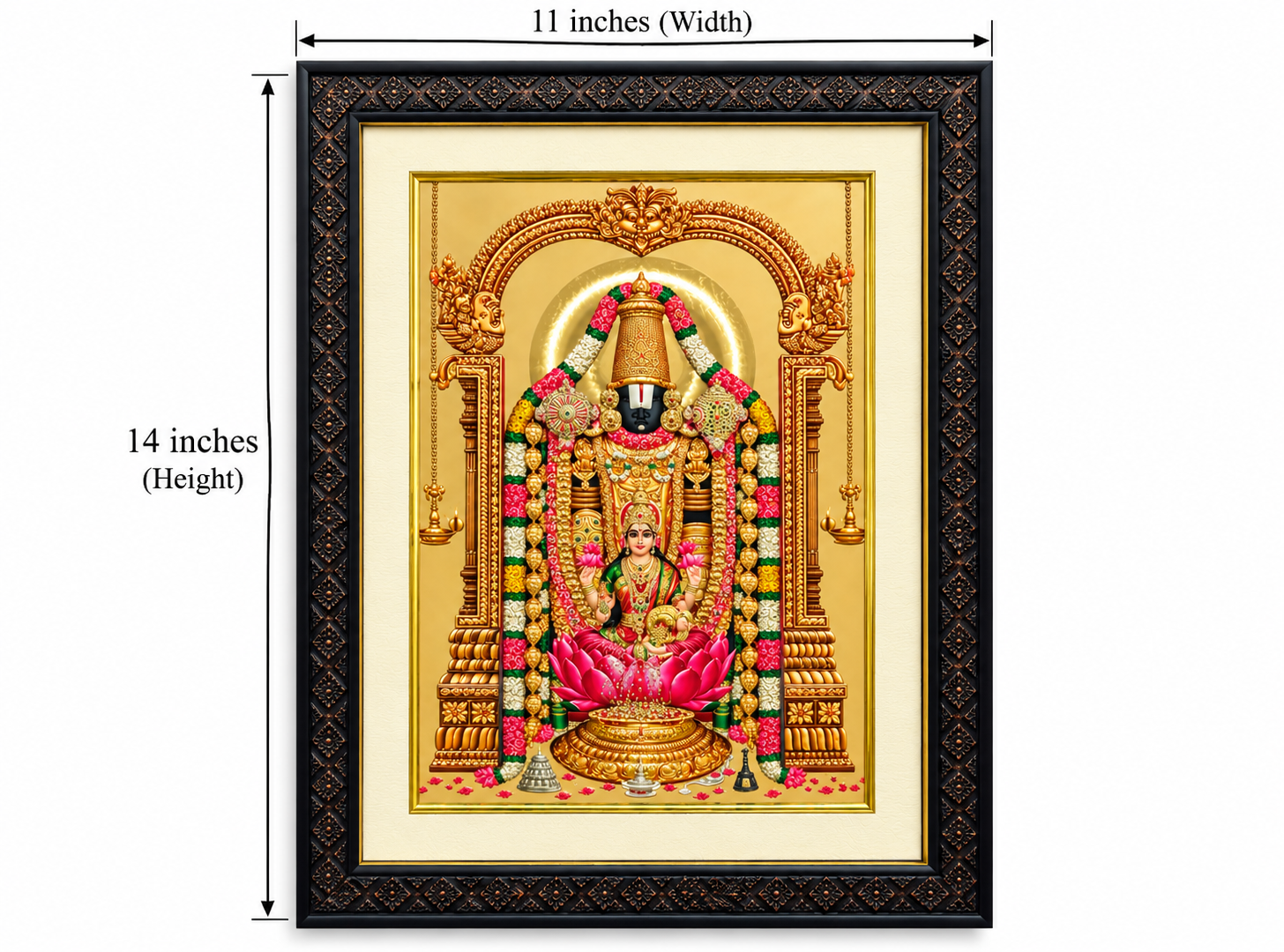 One Gram Gold Print Balaji Frame framed print