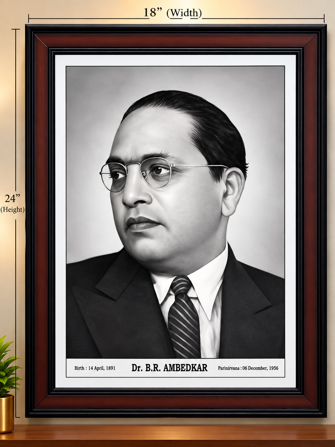 Dr. B. R. Ambedkar Photo Frame framed print